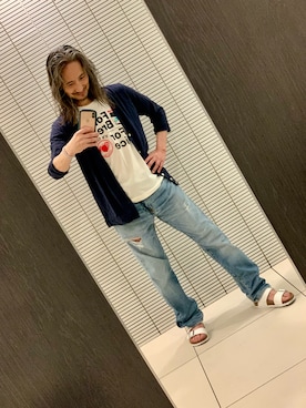 「EDWIN（エドウィン）のアイテム」を使った、健弘(U)さん（メンズ・169cm）の夏コーディネート