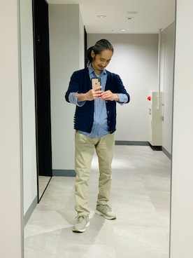 「NANO universe（ナノユニバース）のアイテム」を使った、健弘(U)さん（メンズ・169cm）の秋コーディネート
