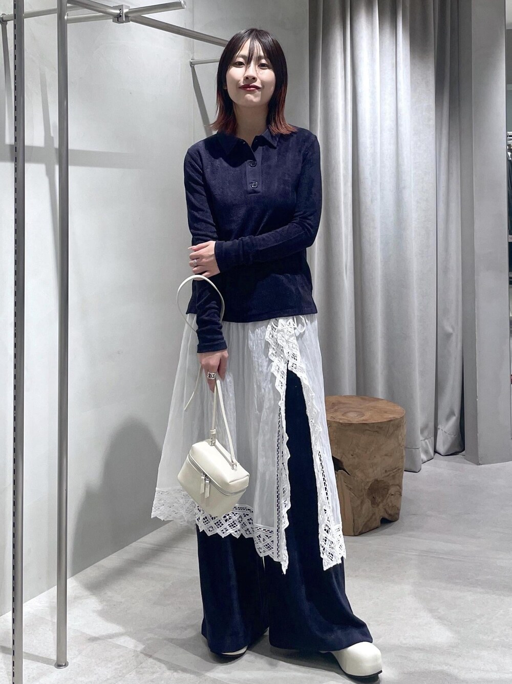 アダムエロペ 】 パテンレースワンピーススカート