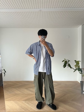 「ストライプシャツ」｜ toaさん（メンズ・179cm・10代）の夏コーディネート