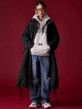 「GEVS.（ジェイヴィス）のアイテム（ダウンジャケット/コート）」を使った、ZOZO_SMILELAND_STAFFさん（レディース・163cm）の秋コーディネート