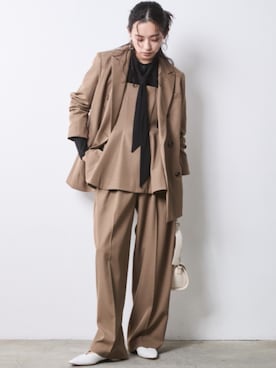 「CHIC STYLE（シックスタイル）のアイテム」を使った、ZOZO_SMILELAND_STAFFさん（レディース・163cm）の冬コーディネート