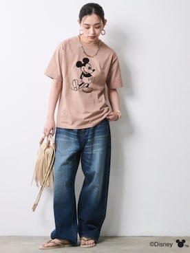 「CHIC STYLE（シックスタイル）のアイテム（パンツ）」を使った、ZOZO_SMILELAND_STAFFさん（レディース・163cm）の春コーディネート