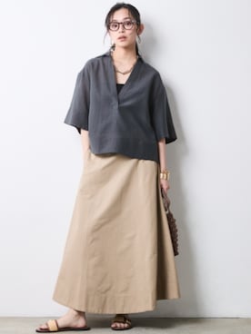 「CHIC STYLE（シックスタイル）のアイテム」を使った、ZOZO_SMILELAND_STAFFさん（レディース・163cm）の春コーディネート