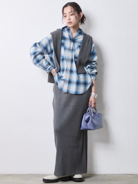 「CHIC STYLE（シックスタイル）のアイテム」を使った、ZOZO_SMILELAND_STAFFさん（レディース・163cm）の冬コーディネート