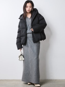 「CHIC STYLE（シックスタイル）のアイテム（ブルゾン）」を使った、ZOZO_SMILELAND_STAFFさん（レディース・163cm）の秋コーディネート