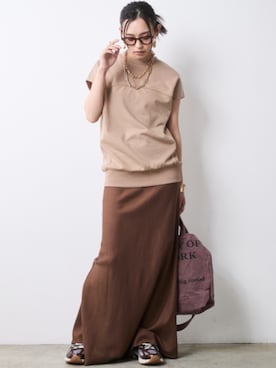 「CHIC STYLE（シックスタイル）のアイテム」を使った、ZOZO_SMILELAND_STAFFさん（レディース・163cm）の春コーディネート