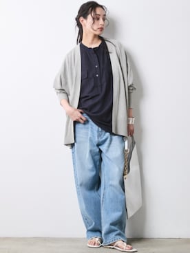 「CHIC STYLE（シックスタイル）のアイテム（パンツ）」を使った、ZOZO_SMILELAND_STAFFさん（レディース・163cm）の春コーディネート