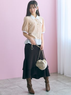 「marun（マルン）のアイテム」を使った、ZOZO_SMILELAND_STAFFさん（レディース・161cm）の夏コーディネート