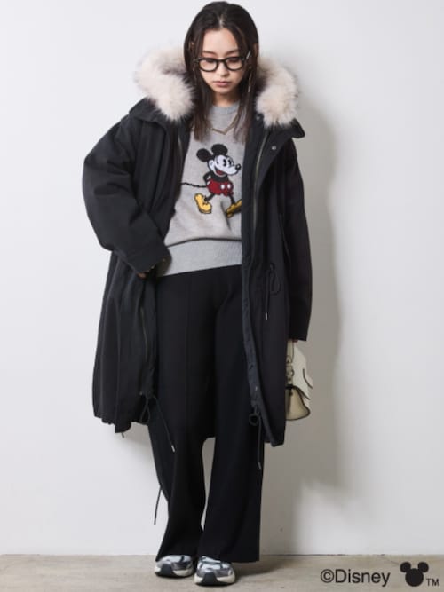 セール】ミッキーマウス/ジャガードニットプルオーバー ＜大きいサイズ