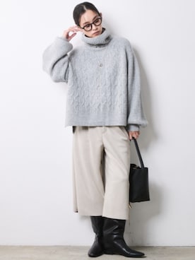 「CHIC STYLE（シックスタイル）のアイテム」を使った、ZOZO_SMILELAND_STAFFさん（レディース・163cm）の秋コーディネート