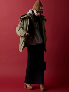 「GEVS.（ジェイヴィス）のアイテム（ジャケット/アウター）」を使った、ZOZO_SMILELAND_STAFFさん（レディース・163cm）の秋コーディネート