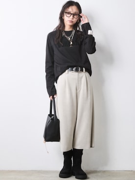 「CHIC STYLE（シックスタイル）のアイテム」を使った、ZOZO_SMILELAND_STAFFさん（レディース・163cm）の秋コーディネート