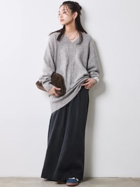 「アイテム（デニムスカート）」を使った、ZOZO_SMILELAND_STAFFさん（レディース・163cm）の秋コーディネート