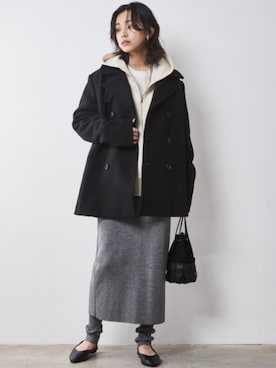 「アイテム（ピーコート）」を使った、ZOZO_SMILELAND_STAFFさん（レディース・163cm）の秋コーディネート