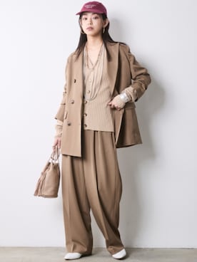 「CHIC STYLE（シックスタイル）のアイテム」を使った、ZOZO_SMILELAND_STAFFさん（レディース・163cm）の冬コーディネート