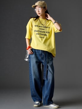 「GEVS.（ジェイヴィス）のアイテム（パンツ）」を使った、ZOZO_SMILELAND_STAFFさん（レディース・163cm）の春コーディネート