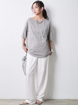 「CHIC STYLE（シックスタイル）のアイテム」を使った、ZOZO_SMILELAND_STAFFさん（レディース・163cm）の春コーディネート