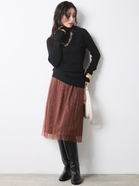「CHIC STYLE（シックスタイル）のアイテム」を使った、ZOZO_SMILELAND_STAFFさん（レディース・163cm）の秋コーディネート