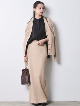 「CHIC STYLE（シックスタイル）のアイテム」を使った、ZOZO_SMILELAND_STAFFさん（レディース・163cm）の冬コーディネート