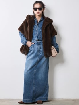 「アイテム（ベスト）」を使った、ZOZO_SMILELAND_STAFFさん（レディース・163cm）の秋コーディネート