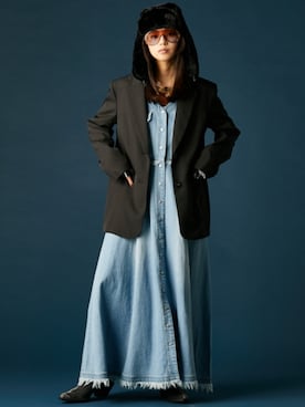 「GEVS.（ジェイヴィス）のアイテム」を使った、ZOZO_SMILELAND_STAFFさん（レディース・163cm）の冬コーディネート