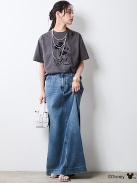 「Disney（ディズニー）のアイテム（トップス）」を使った、ZOZO_SMILELAND_STAFFさん（レディース・163cm）の春コーディネート