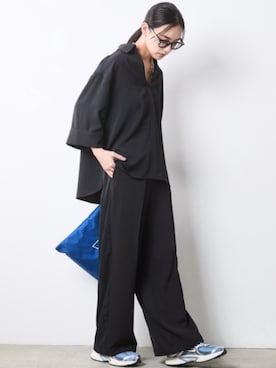 「CHIC STYLE（シックスタイル）のアイテム（パンツ）」を使った、ZOZO_SMILELAND_STAFFさん（レディース・163cm）の春コーディネート