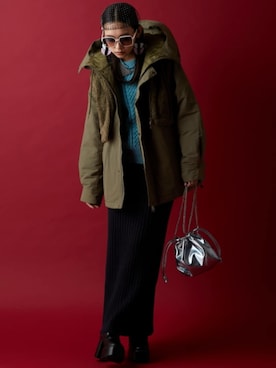 「GEVS.（ジェイヴィス）のアイテム（ジャケット/アウター）」を使った、ZOZO_SMILELAND_STAFFさん（レディース・163cm）の秋コーディネート