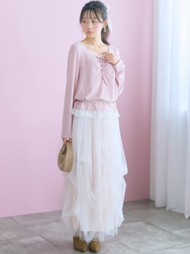 「marun（マルン）のアイテム」を使った、ZOZO_SMILELAND_STAFFさん（レディース・161cm）の夏コーディネート
