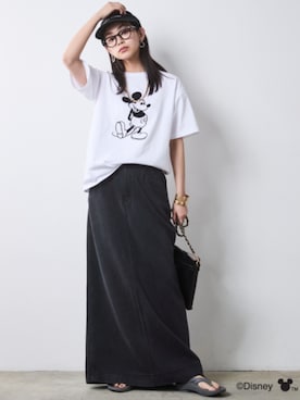 「Disney（ディズニー）のアイテム（トップス）」を使った、ZOZO_SMILELAND_STAFFさん（レディース・163cm）の春コーディネート