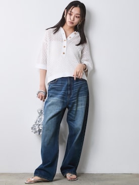 「CHIC STYLE（シックスタイル）のアイテム（パンツ）」を使った、ZOZO_SMILELAND_STAFFさん（レディース・163cm）の春コーディネート