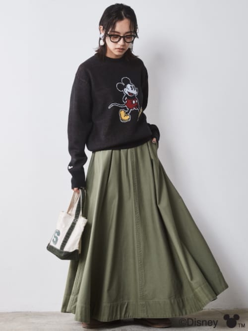 セール】ミッキーマウス/ジャガードニットプルオーバー ＜大きいサイズ