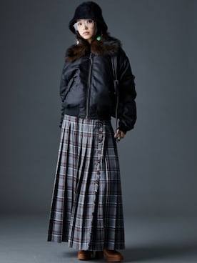 「アイテム（ブルゾン）」を使った、ZOZO_SMILELAND_STAFFさん（レディース・163cm）の秋コーディネート