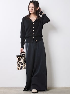 「アイテム（デニムスカート）」を使った、ZOZO_SMILELAND_STAFFさん（レディース・163cm）の秋コーディネート