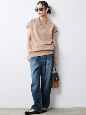 「CHIC STYLE（シックスタイル）のアイテム」を使った、ZOZO_SMILELAND_STAFFさん（レディース・163cm）の春コーディネート