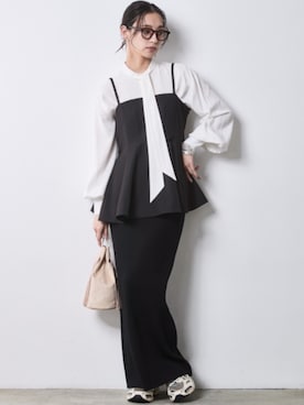 「CHIC STYLE（シックスタイル）のアイテム」を使った、ZOZO_SMILELAND_STAFFさん（レディース・163cm）の冬コーディネート