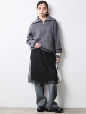 「CHIC STYLE（シックスタイル）のアイテム」を使った、ZOZO_SMILELAND_STAFFさん（レディース・163cm）の秋コーディネート
