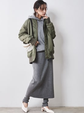 「アイテム（MA-1）」を使った、ZOZO_SMILELAND_STAFFさん（レディース・163cm）の秋コーディネート