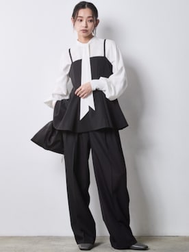 「CHIC STYLE（シックスタイル）のアイテム」を使った、ZOZO_SMILELAND_STAFFさん（レディース・163cm）の冬コーディネート