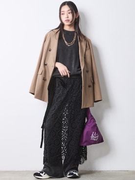 「CHIC STYLE（シックスタイル）のアイテム」を使った、ZOZO_SMILELAND_STAFFさん（レディース・163cm）の冬コーディネート