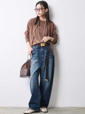 「CHIC STYLE（シックスタイル）のアイテム」を使った、ZOZO_SMILELAND_STAFFさん（レディース・163cm）の冬コーディネート