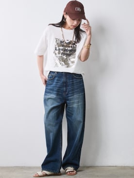 「CHIC STYLE（シックスタイル）のアイテム（パンツ）」を使った、ZOZO_SMILELAND_STAFFさん（レディース・163cm）の春コーディネート