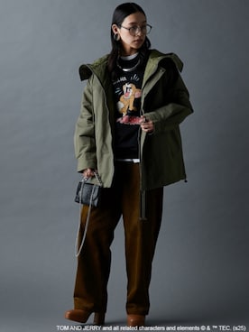 「アイテム（パンツ、イエロー系）」を使った、ZOZO_SMILELAND_STAFFさん（レディース・163cm）の秋コーディネート