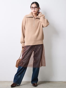「CHIC STYLE（シックスタイル）のアイテム」を使った、ZOZO_SMILELAND_STAFFさん（レディース・163cm）の秋コーディネート