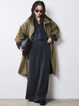 「アイテム（モッズコート）」を使った、ZOZO_SMILELAND_STAFFさん（レディース・163cm）の秋コーディネート