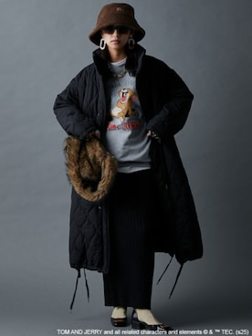 「アイテム（ダウンジャケット/コート）」を使った、ZOZO_SMILELAND_STAFFさん（レディース・163cm）の秋コーディネート