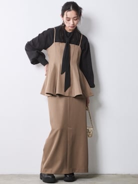 「CHIC STYLE（シックスタイル）のアイテム」を使った、ZOZO_SMILELAND_STAFFさん（レディース・163cm）の冬コーディネート