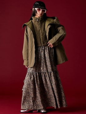 「アイテム（ワンピース/ドレス、ベージュ系）」を使った、ZOZO_SMILELAND_STAFFさん（レディース・163cm）の秋コーディネート