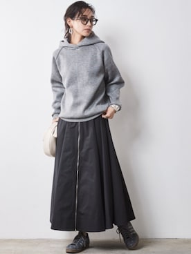 「アイテム（パーカー）」を使った、ZOZO_SMILELAND_STAFFさん（レディース・163cm）の秋コーディネート